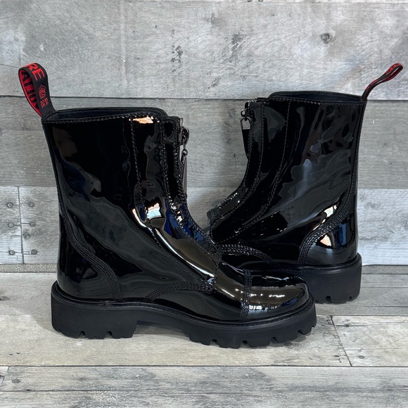 Zadig & Voltaire Women's Black Joe Cecilia Patent Leather Ankle Boots - SZ-5.US - Picture 2 of 11